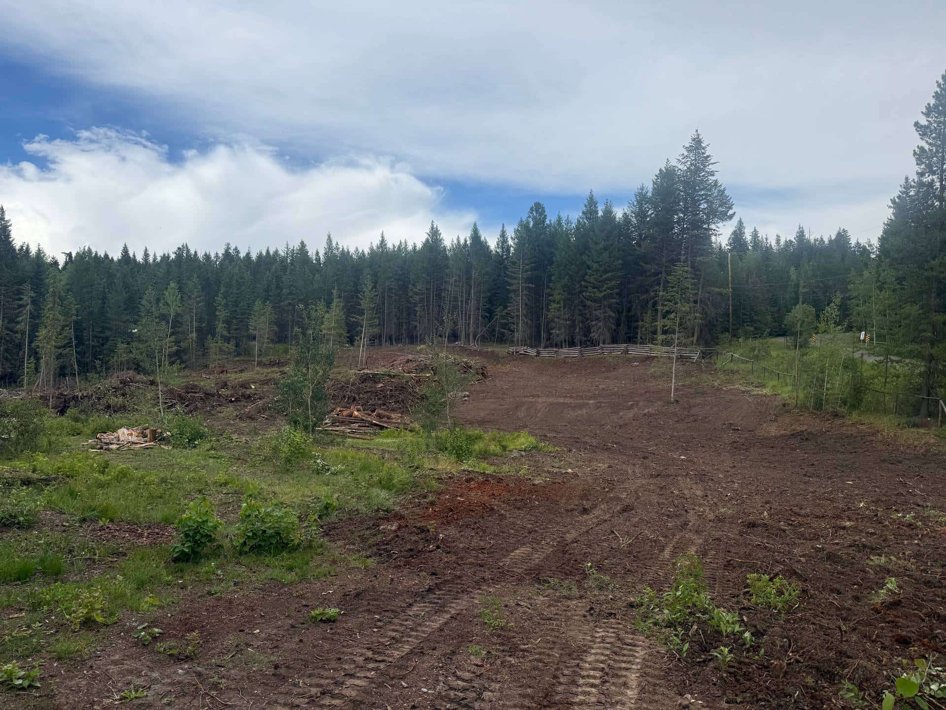 Cleared and graded site ready for construction near 100 Mile House