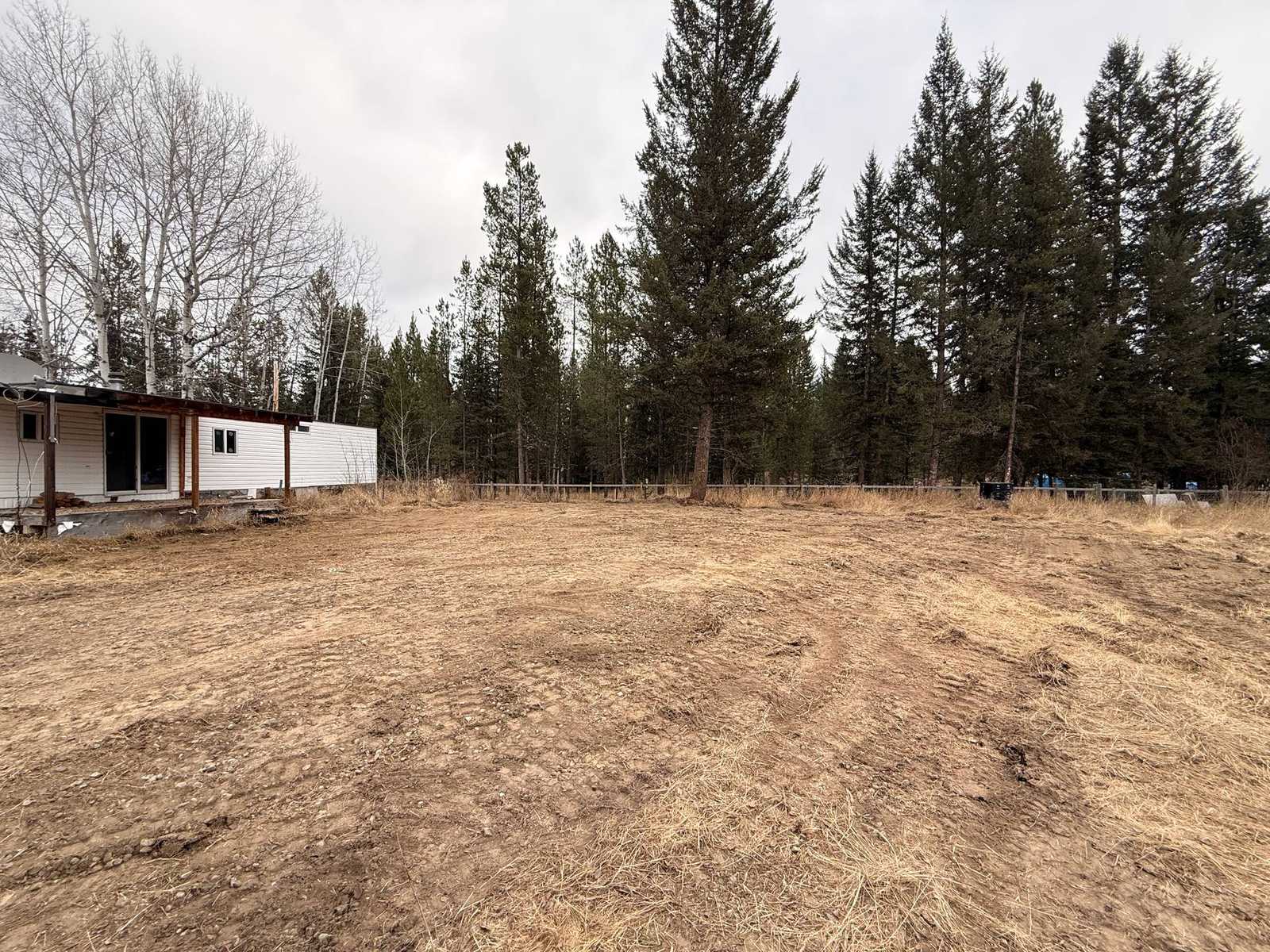 Cleared site after structure demolition and debris removal